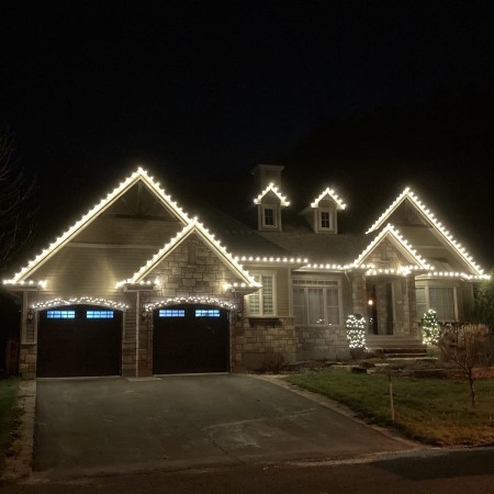 Installation lumieres de noel a st sauveur